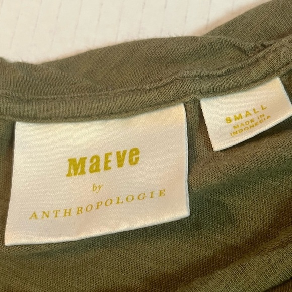 Maeve by Anthropologie Cold Shoulder Sz Small Green Top - Picture 8 of 8